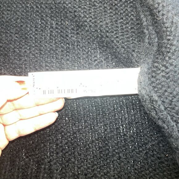 Lara Knit Cardigan Sweater Sz M Black Open Front Knit Mohair Blend Made in Italy - Picture 6 of 16